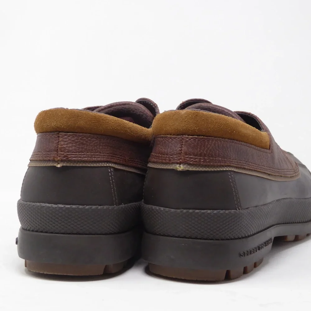Sperry Mens Cold Bay 3-Eye Duck Shoes Brown Thinsulate Waterproof STS22690 Sz 10